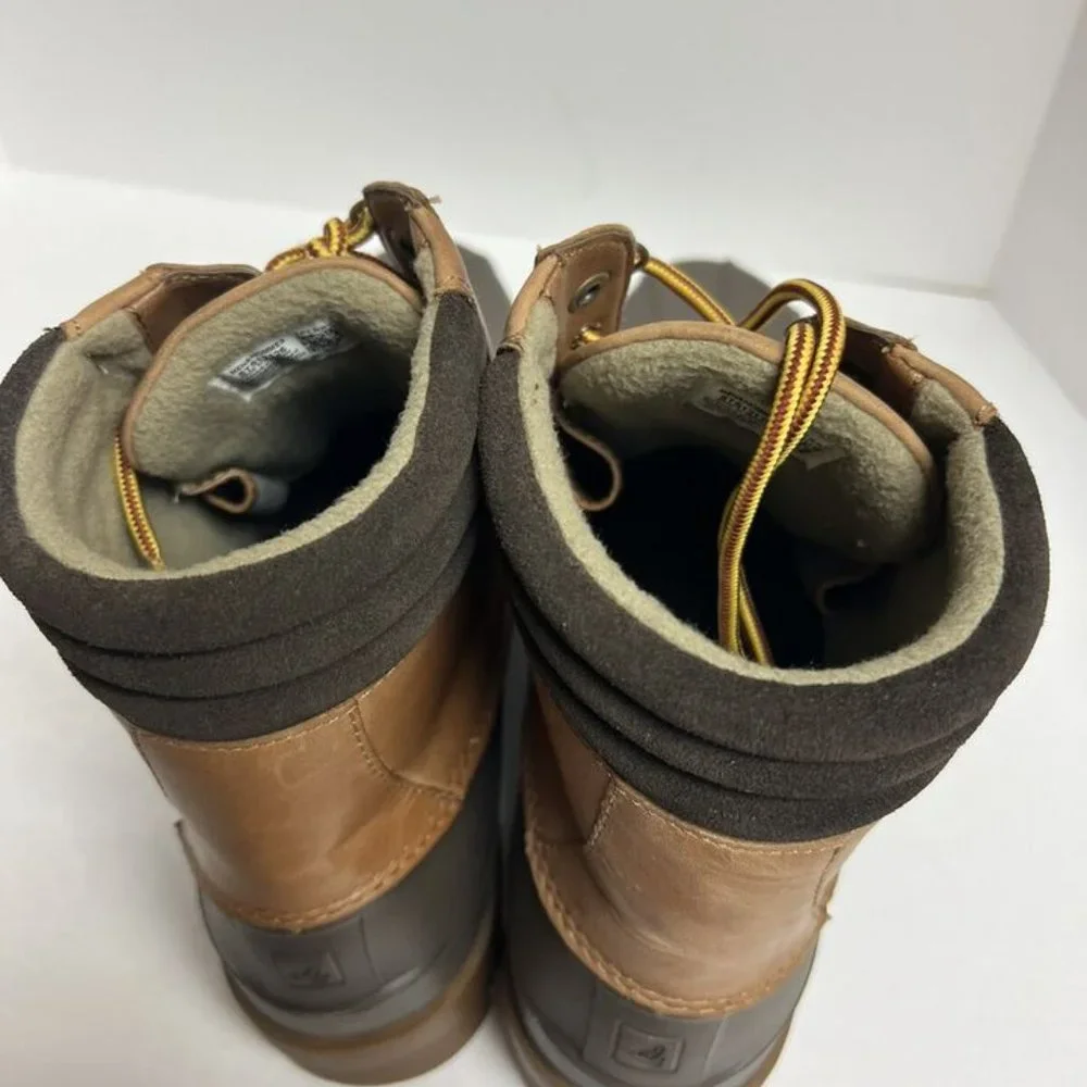 Sperry Mens Avenue Duck Boot Waterproof Tan Size 10.5 M